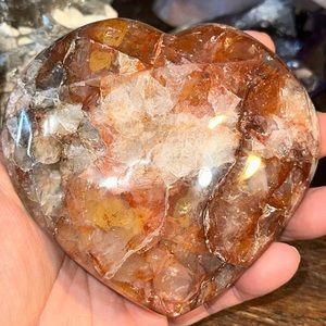 🔥SALE🔥 Hand Carved Fire Quartz Crystal Heart!